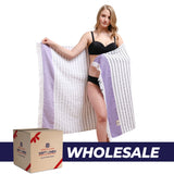 Mediterranean 100% Cotton Turkish Peshtemals, 35" x 60",  Modern & Traditional Turkish Towels - 44 Set Case Pack From American Soft Linen