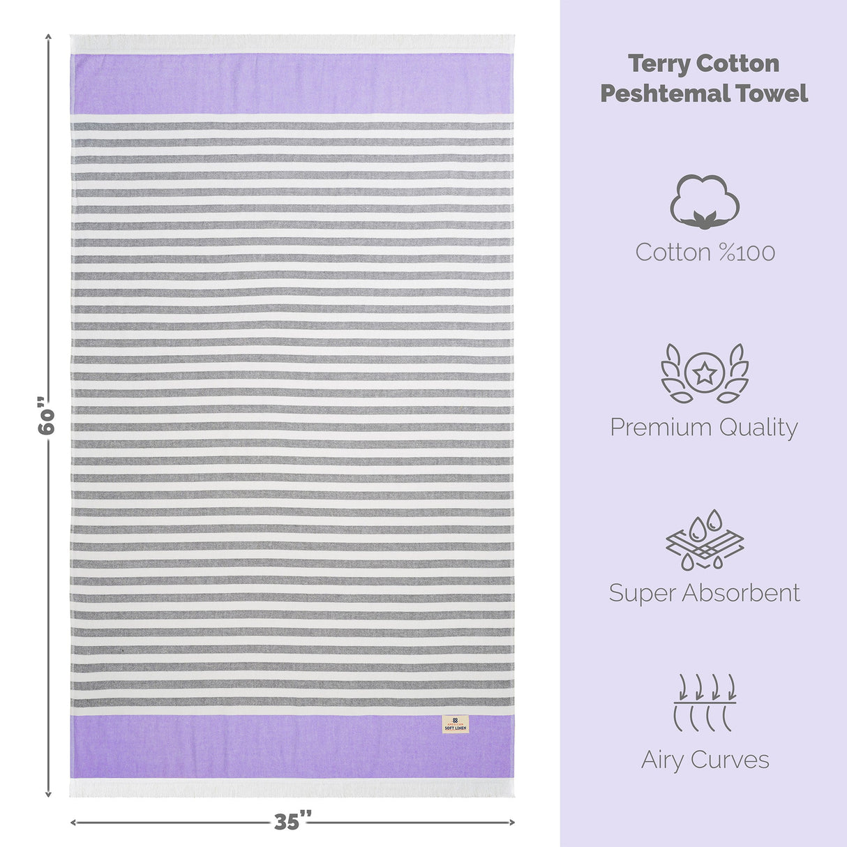 Mediterranean 100% Cotton Turkish Peshtemals, 35" x 60",  Modern & Traditional Turkish Towels - 44 Set Case Pack From American Soft Linen