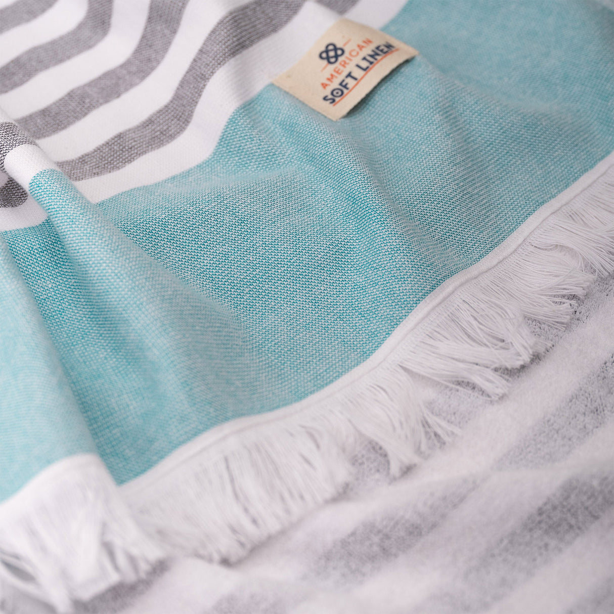 Mediterranean 100% Cotton Turkish Peshtemals, 35" x 60",  Modern & Traditional Turkish Towels - 44 Set Case Pack From American Soft Linen