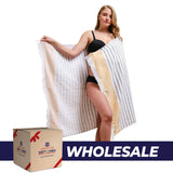 Mediterranean 100% Cotton Turkish Peshtemals, 35" x 60",  Modern & Traditional Turkish Towels - 44 Set Case Pack From American Soft Linen