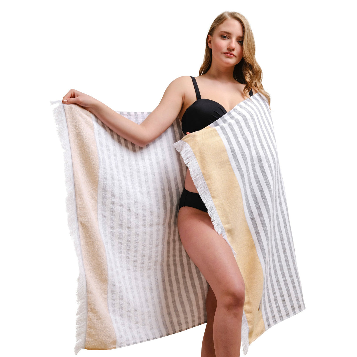Mediterranean 100% Cotton Turkish Peshtemals, 35" x 60",  Modern & Traditional Turkish Towels - 44 Set Case Pack From American Soft Linen