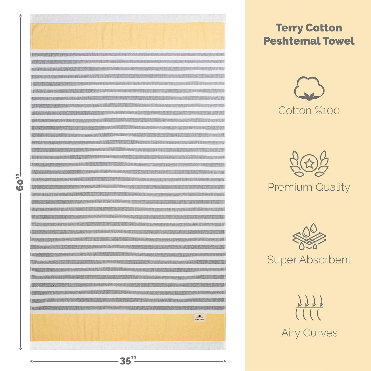 Mediterranean 100% Cotton Turkish Peshtemals, 35" x 60",  Modern & Traditional Turkish Towels - 44 Set Case Pack From American Soft Linen