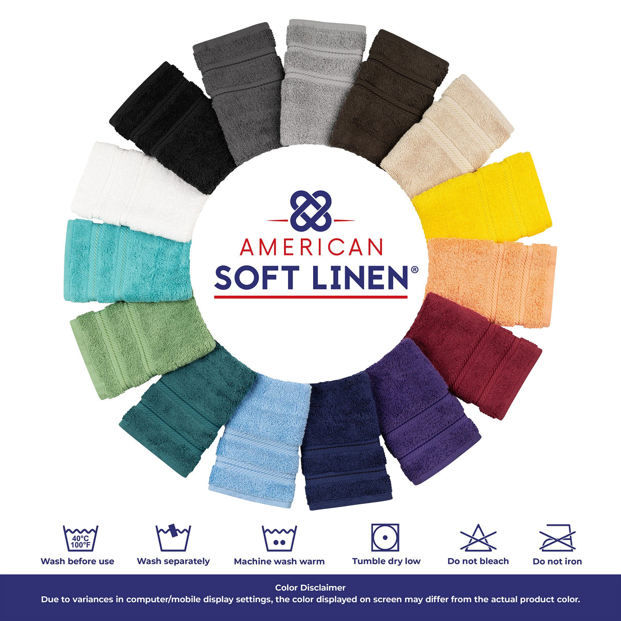 Single Piece - Create Your Set - 100% Cotton Turkish Towels with 20 Different Colors