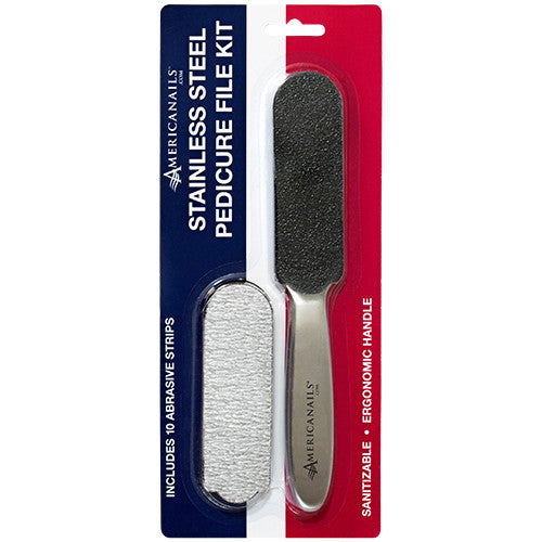 AmericaNails - EasyPeel Stainless Steel Pedicure File Kit from Queen Nails & Beauty Supplies