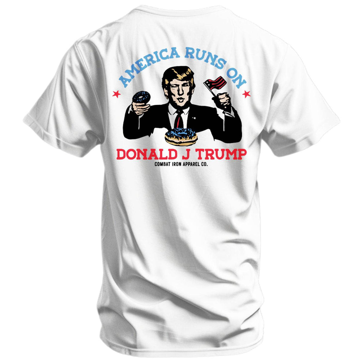 America Run's On Donald J. Trump Men's T-Shirt From Combat Iron Apparel