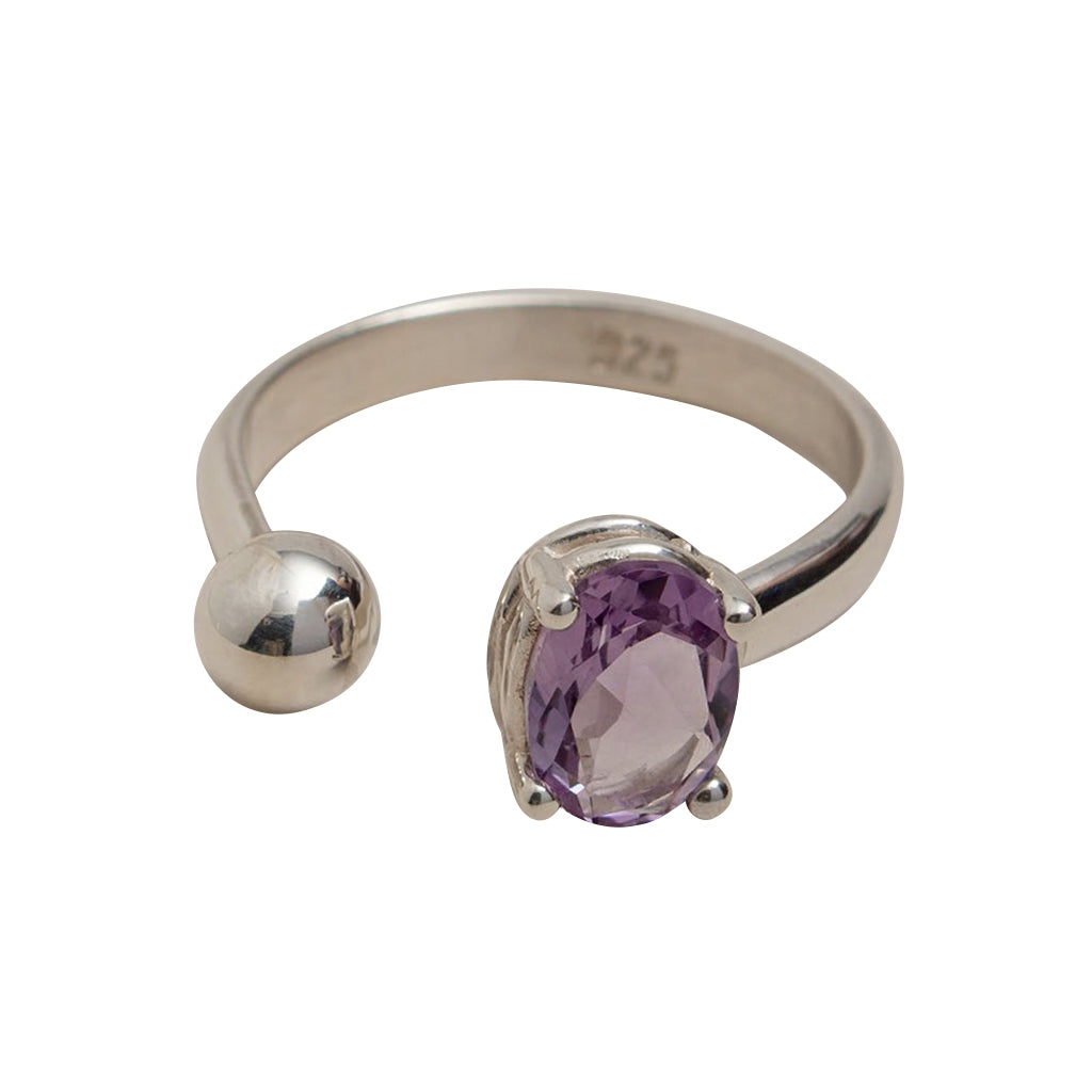 Amethyst Ball Ring from SLATE + SALT