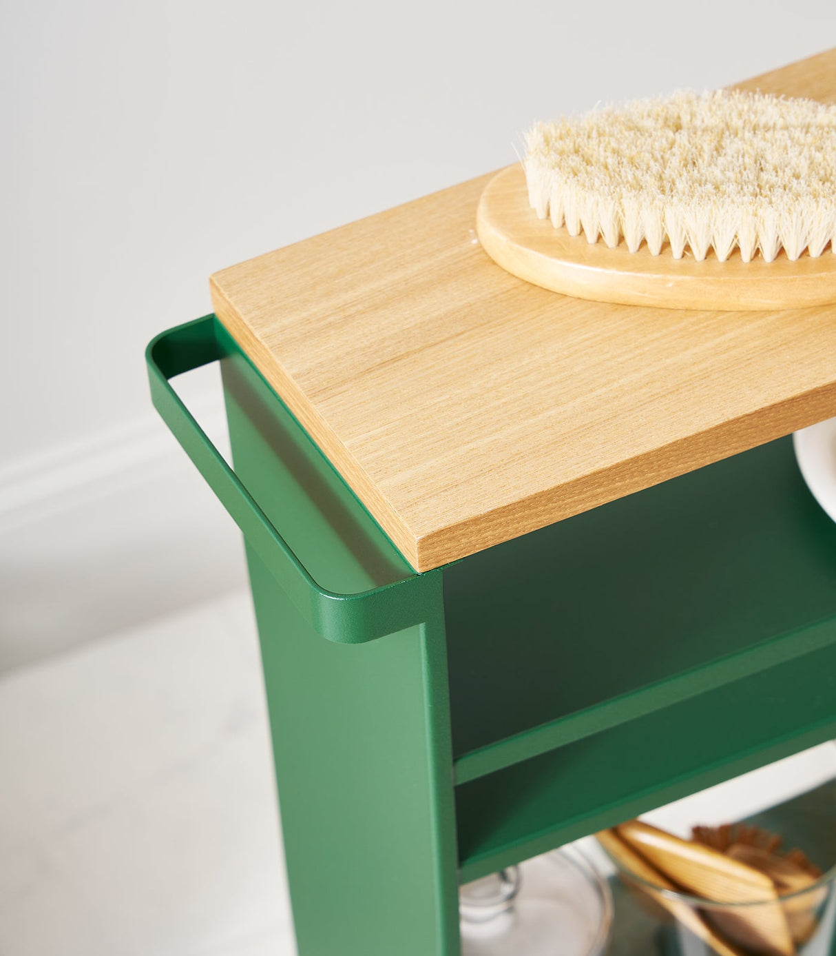 Slim Storage Cart (32" H)  - Steel - Forest Green from Yamazaki Home
