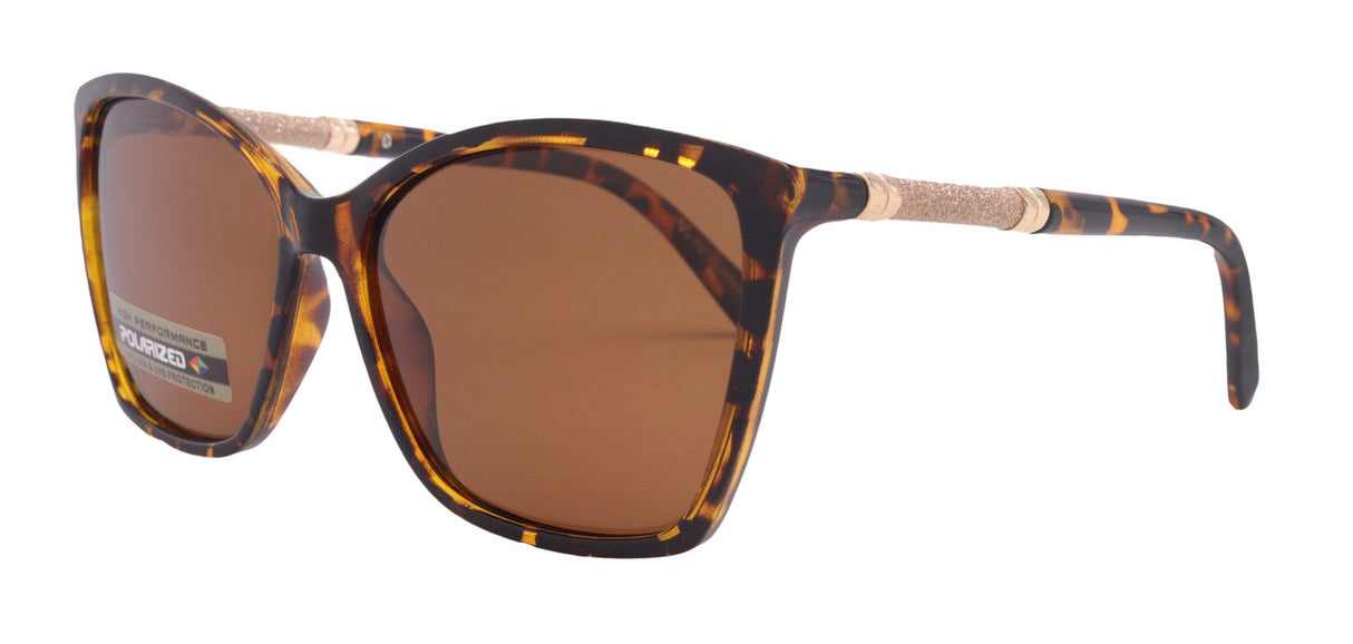 Andalucia, (Polarized) Women Sunglasses, 1.1mm Amber Lenses, 100% UVA-B Protection (Tortoise Shell, Brown) (Rose Gold Metal) NY Fifth Avenue From NY Fifth Avenue