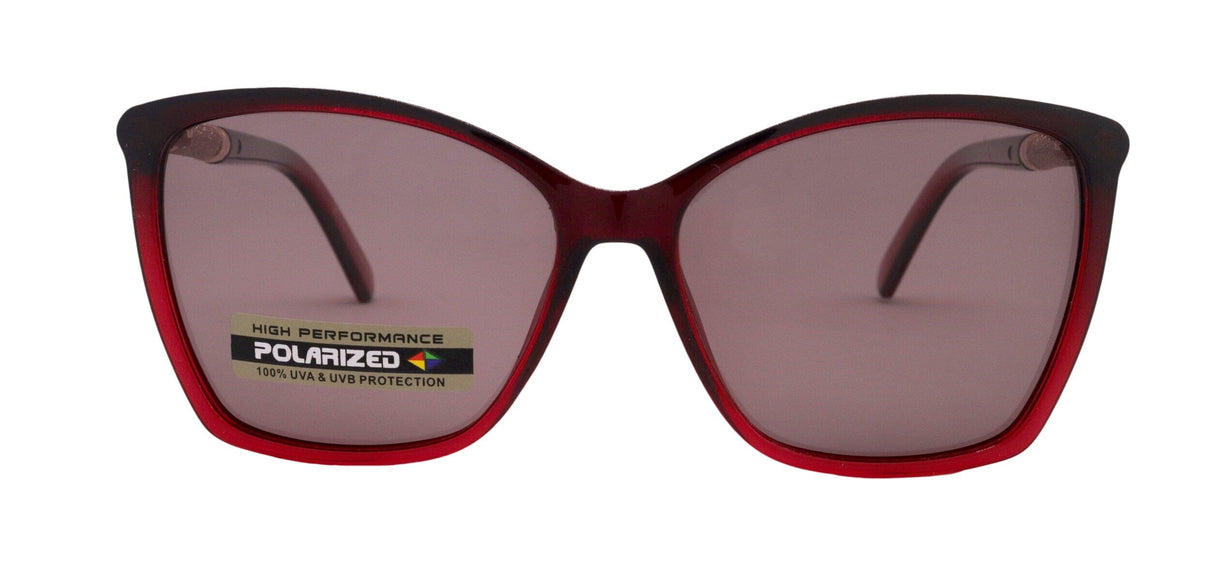 Andalusia, (Polarized) Women Sunglasses, 1.1mm Polarized L. Grey Lenses, 100% UVA-B Protection (Two tone Red) (Rose Gold) NY Fifth Avenue From NY Fifth Avenue