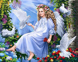Angel and Doves WD2405 14.9 x 18.9 inches Wizardi Diamond Painting Kit from Wizardi
