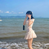 Angelic Lace Ruffle Mini Skirt from Kawaii Stop