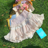 Angelic Lace Ruffle Mini Skirt from Kawaii Stop