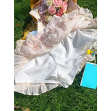Angelic Lace Ruffle Mini Skirt from Kawaii Stop