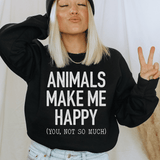 Animals Make Me Happy Sweatshirt from Peachy Sunday