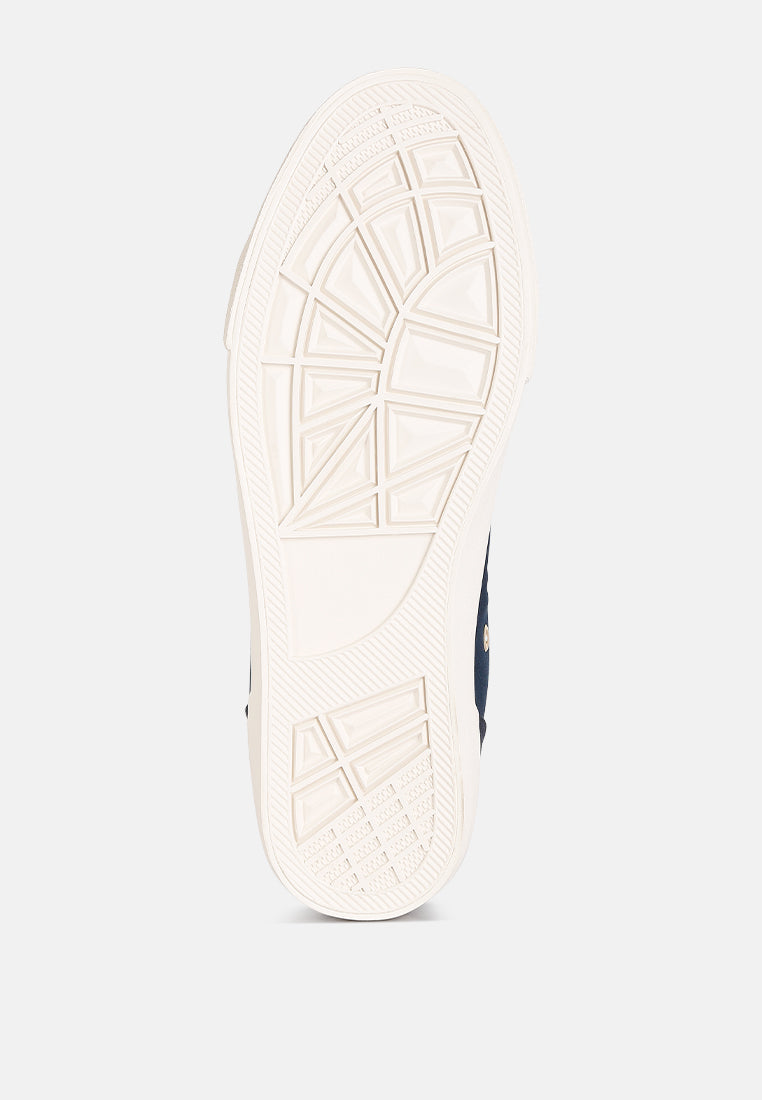 Ankle Length Solid Sneakers from London Rag International