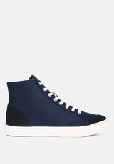 Ankle Length Solid Sneakers from London Rag International