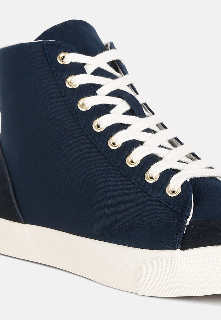 Ankle Length Solid Sneakers from London Rag International