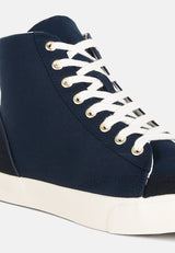 Ankle Length Solid Sneakers from London Rag International