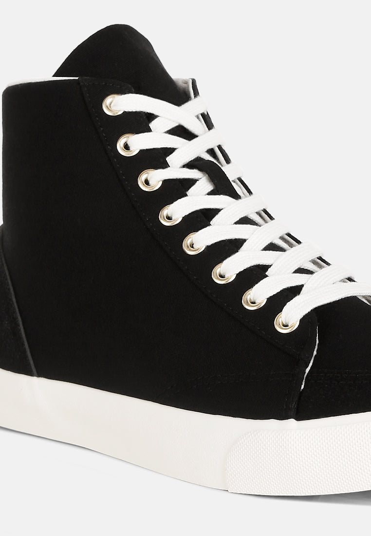 Ankle Length Solid Sneakers from London Rag International