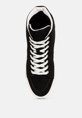 Ankle Length Solid Sneakers from London Rag International