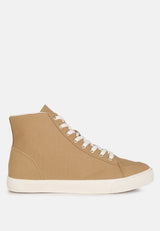 Ankle Length Solid Sneakers from London Rag International