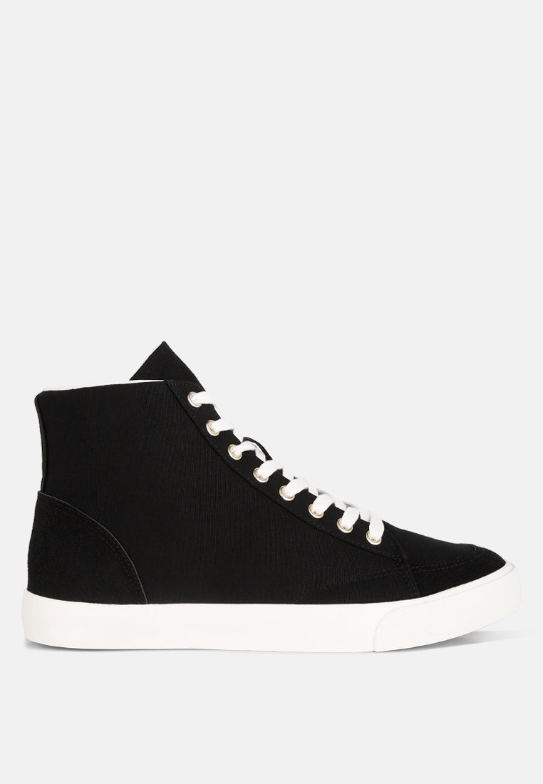 Ankle Length Solid Sneakers from London Rag International