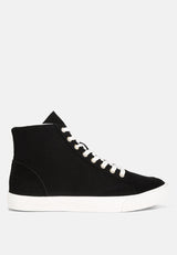 Ankle Length Solid Sneakers from London Rag International