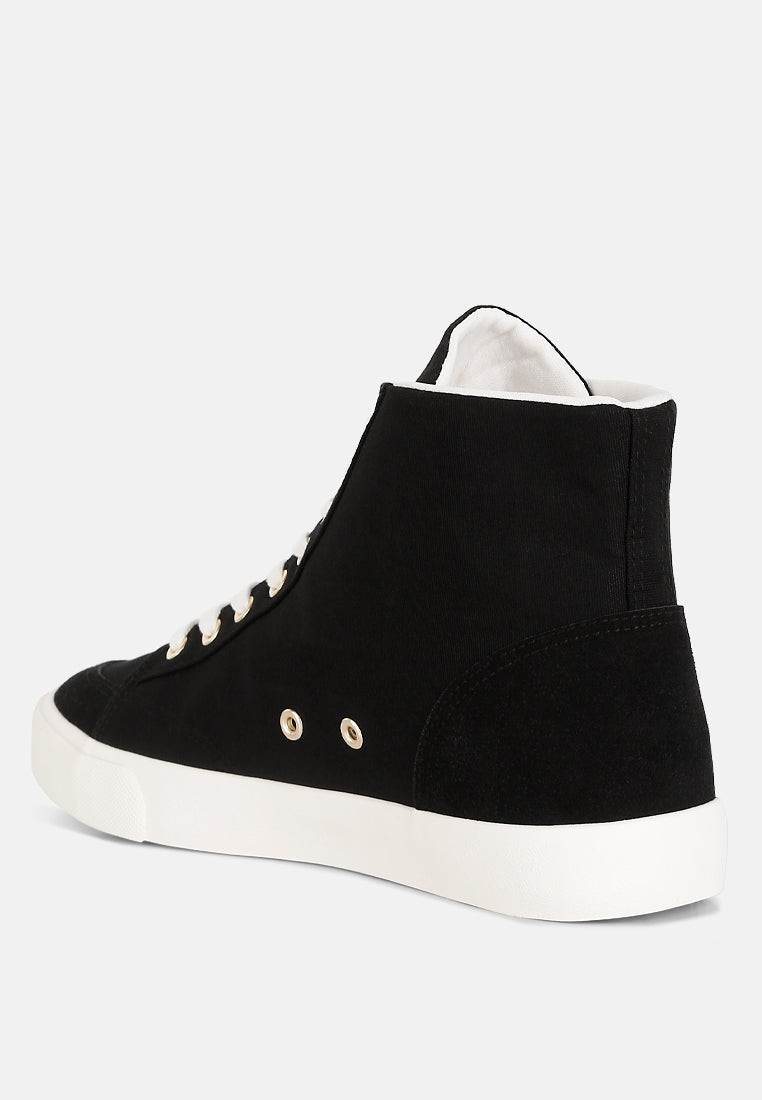 Ankle Length Solid Sneakers from London Rag International