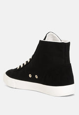 Ankle Length Solid Sneakers from London Rag International