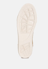Ankle Length Solid Sneakers from London Rag International