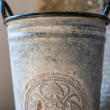 Antique Floral Carving Iron Flower Pot From Rustic Reach