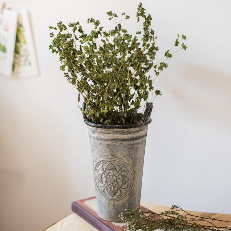 Antique Floral Carving Iron Flower Pot From Rustic Reach