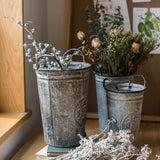 Antique Floral Carving Iron Flower Pot From Rustic Reach