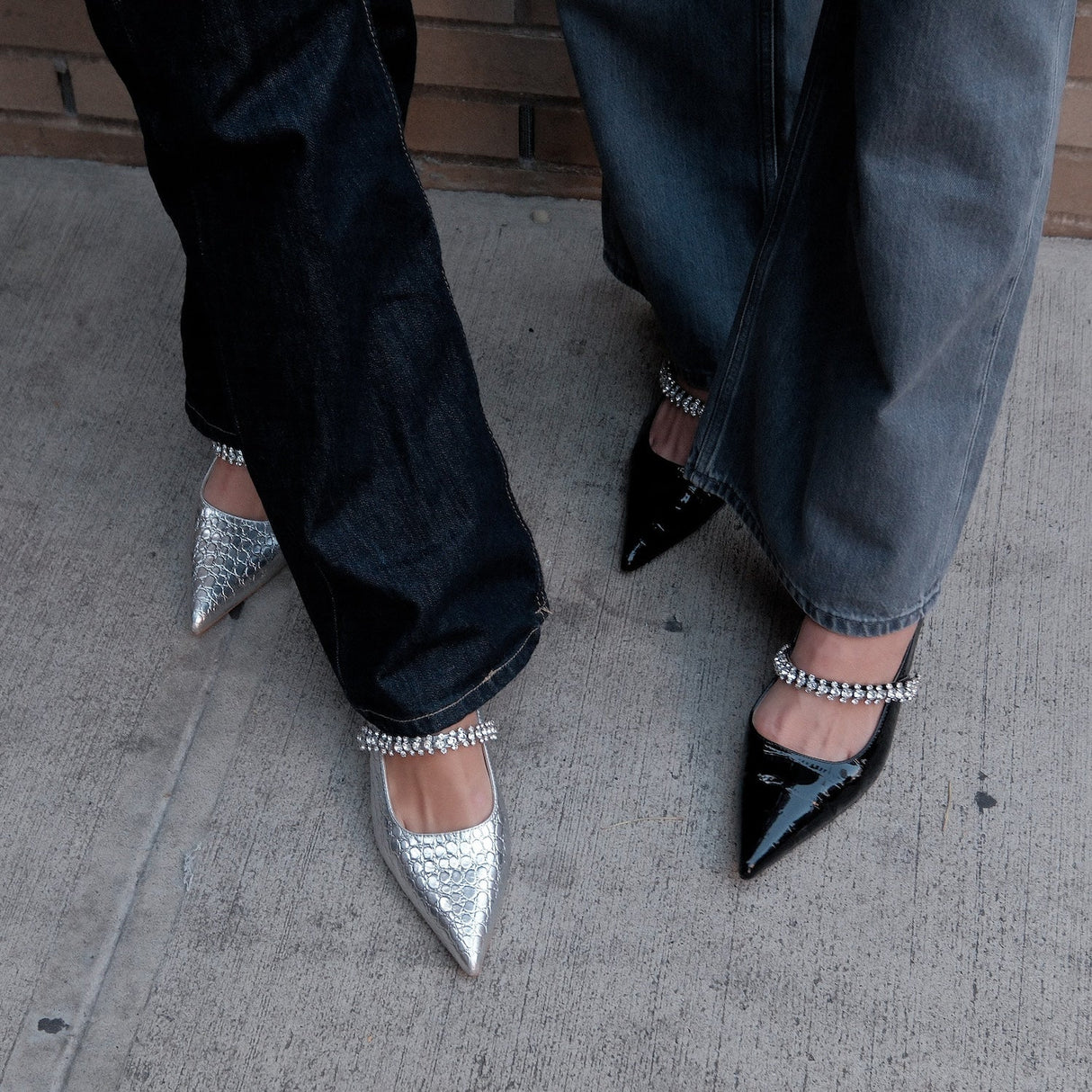 Antonella Embossed Leather Pump from Allegra James
