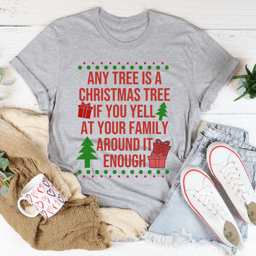Any Tree Is A Christmas Tree Tee from Peachy Sunday