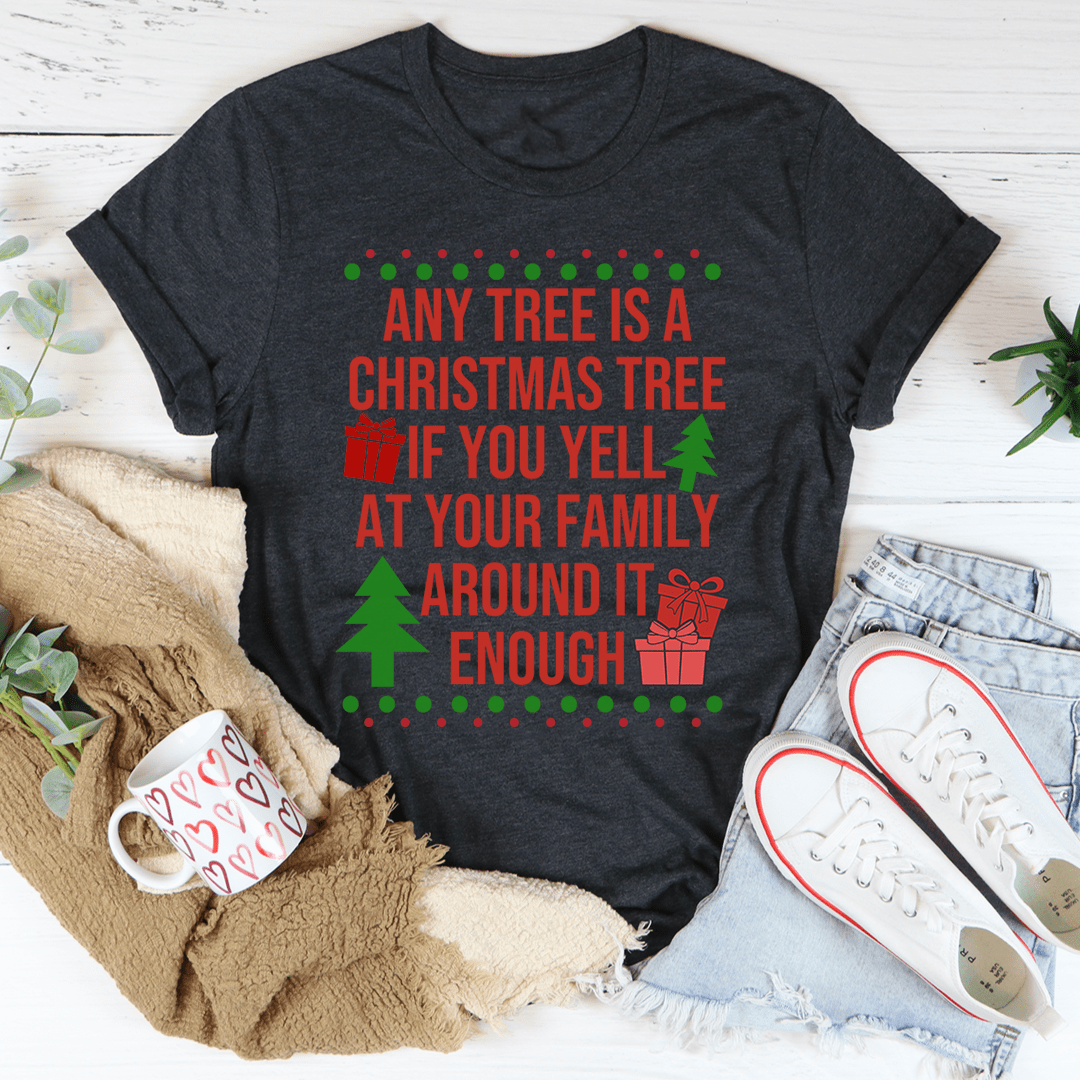 Any Tree Is A Christmas Tree Tee from Peachy Sunday