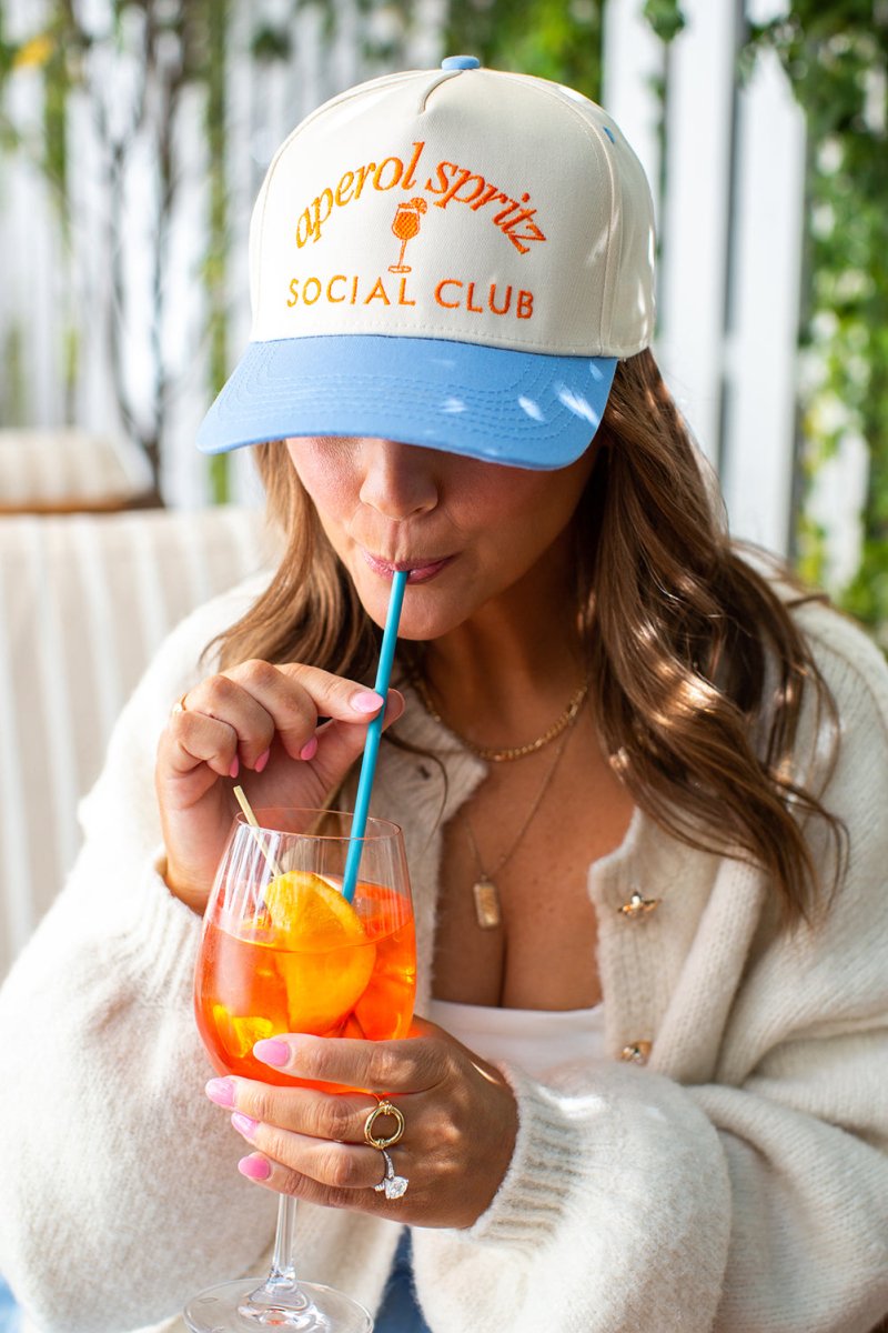 'Aperol Spritz Social Club' Snapback Trucker Hat from United Monograms