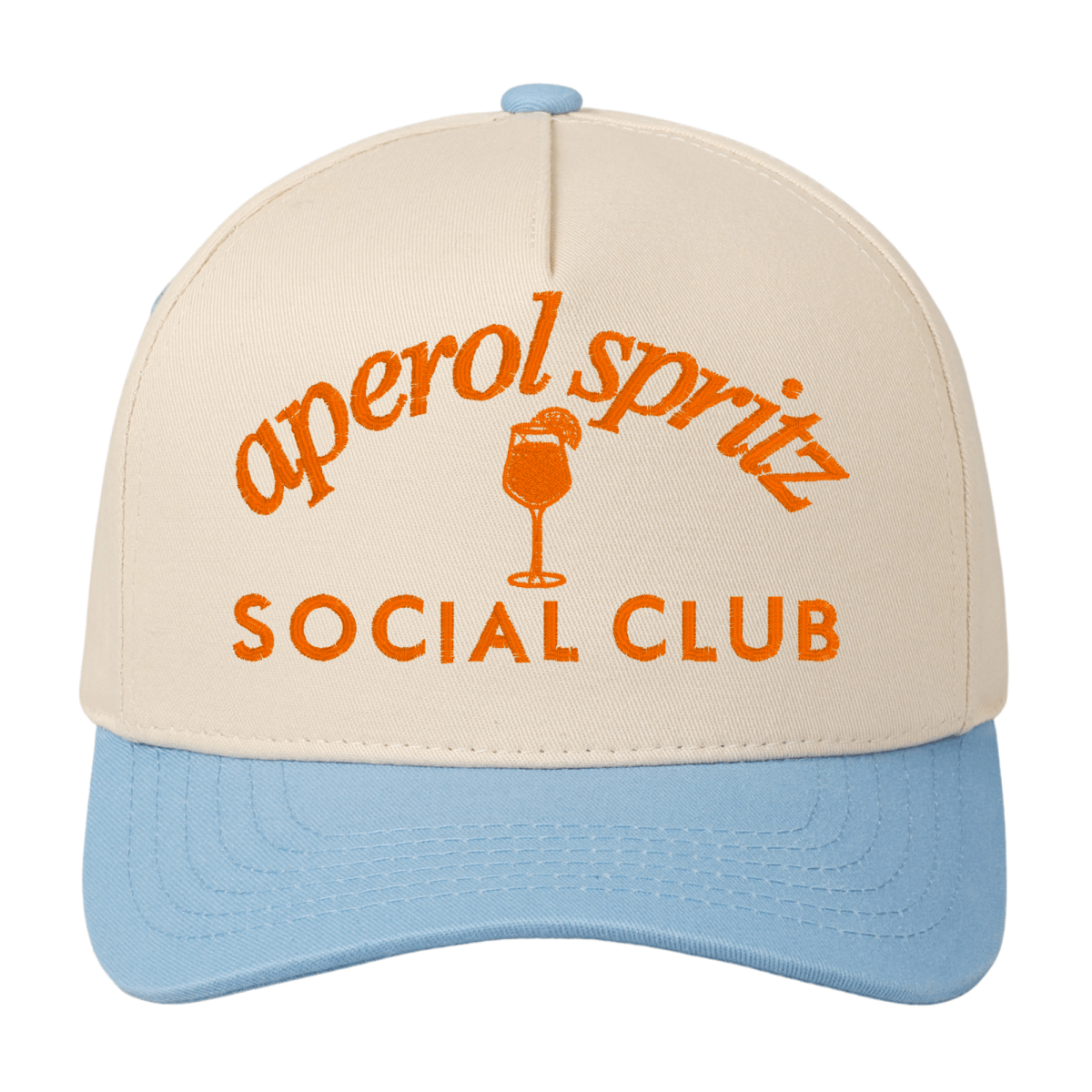 'Aperol Spritz Social Club' Snapback Trucker Hat from United Monograms