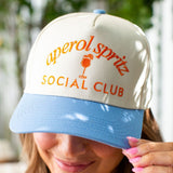 'Aperol Spritz Social Club' Snapback Trucker Hat from United Monograms