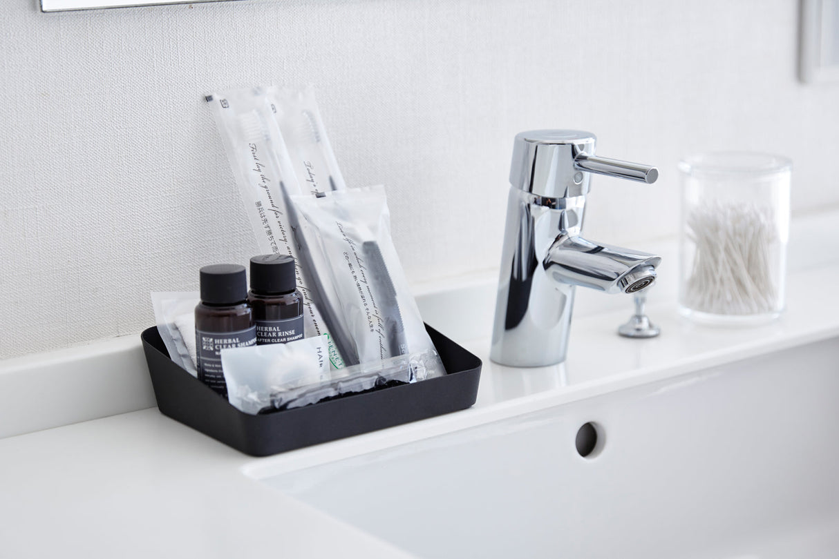 Vanity Tray - Angled - Two Sizes - Steel from Yamazaki Home
