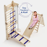 Apollo Swedish Wall / Climbing ladder for Little Austronauts + Moon swing Set + Slide Board from Goodevas