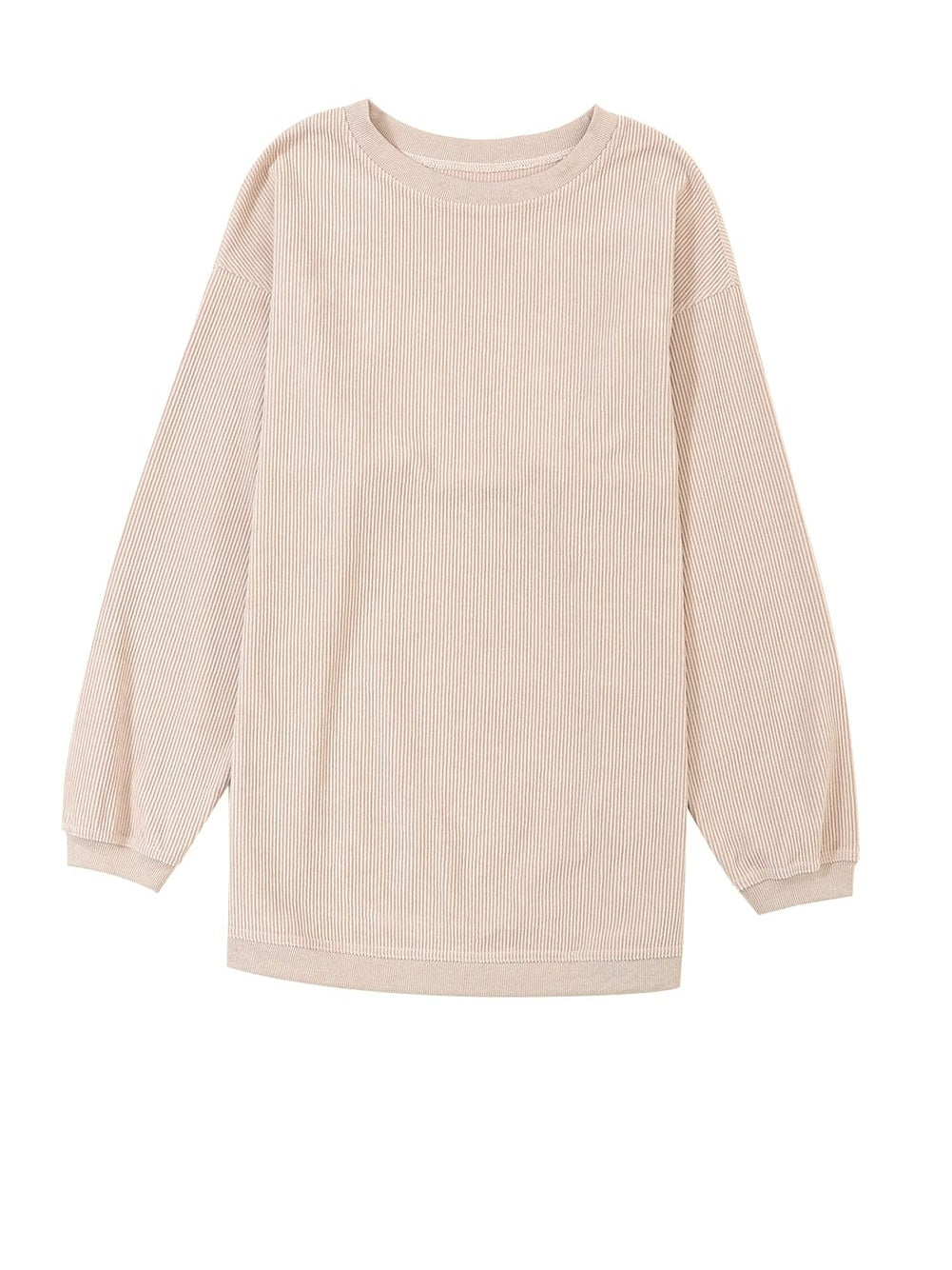 Apricot Corded Ribbed Oversized Sweater from MsDressly