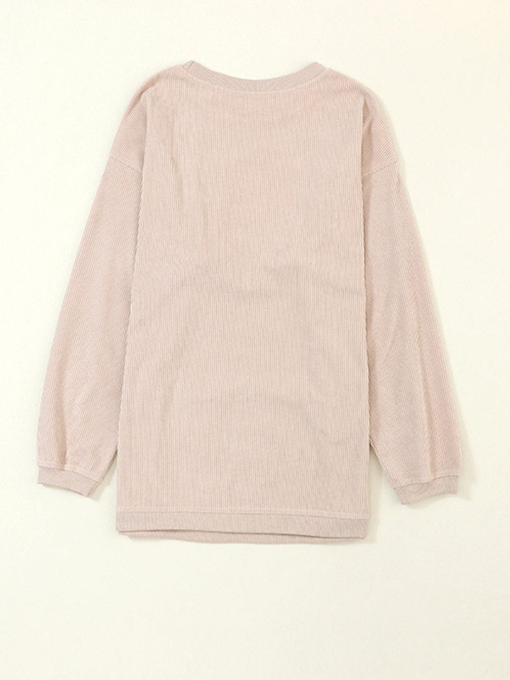 Apricot Corded Ribbed Oversized Sweater from MsDressly