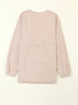 Apricot Corded Ribbed Oversized Sweater from MsDressly
