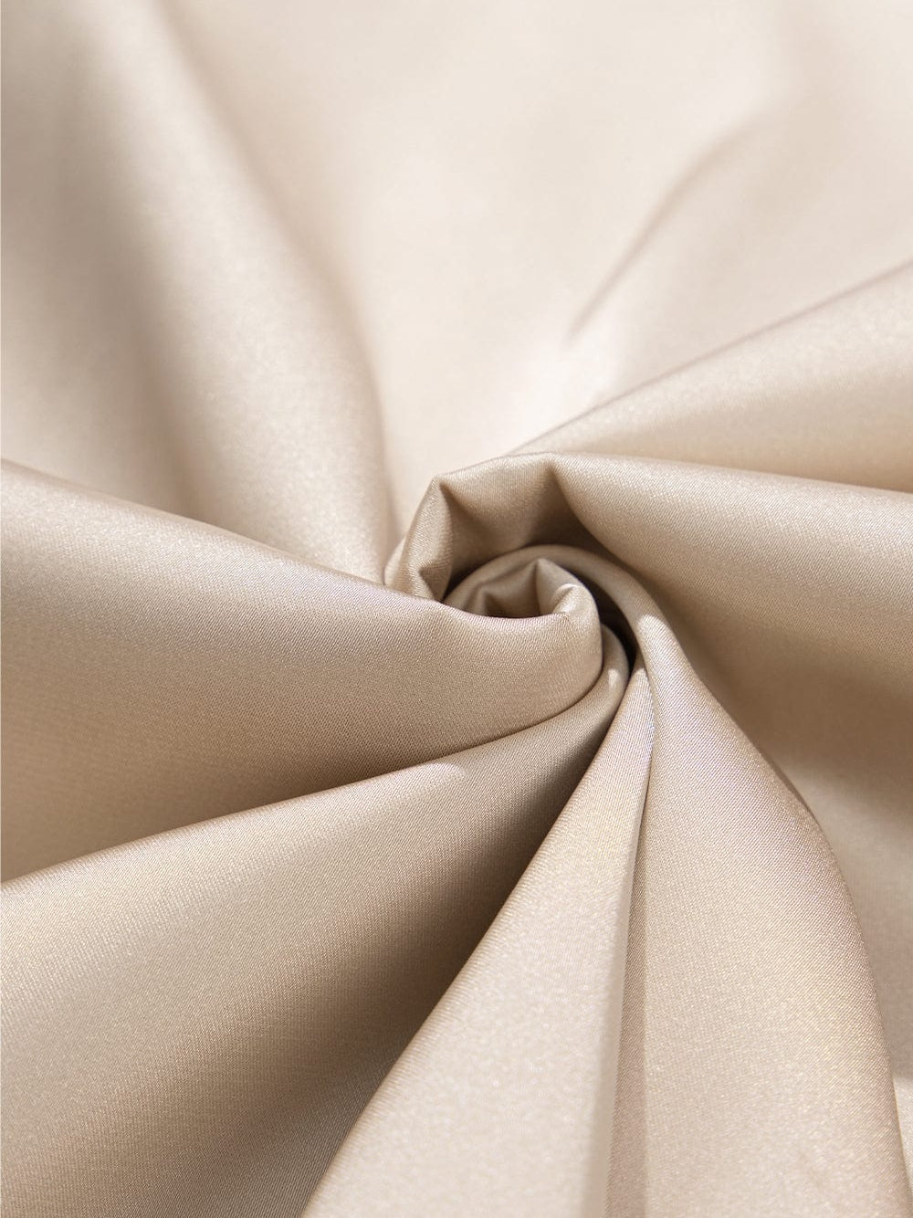 Apricot Pleated V Neck Satin Tank Top From MsDressly
