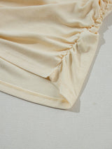 Apricot Ruched Side Ribbed Tank Top From MsDressly
