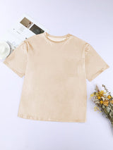 Apricot Silky Oversized Pocket Tee from MsDressly