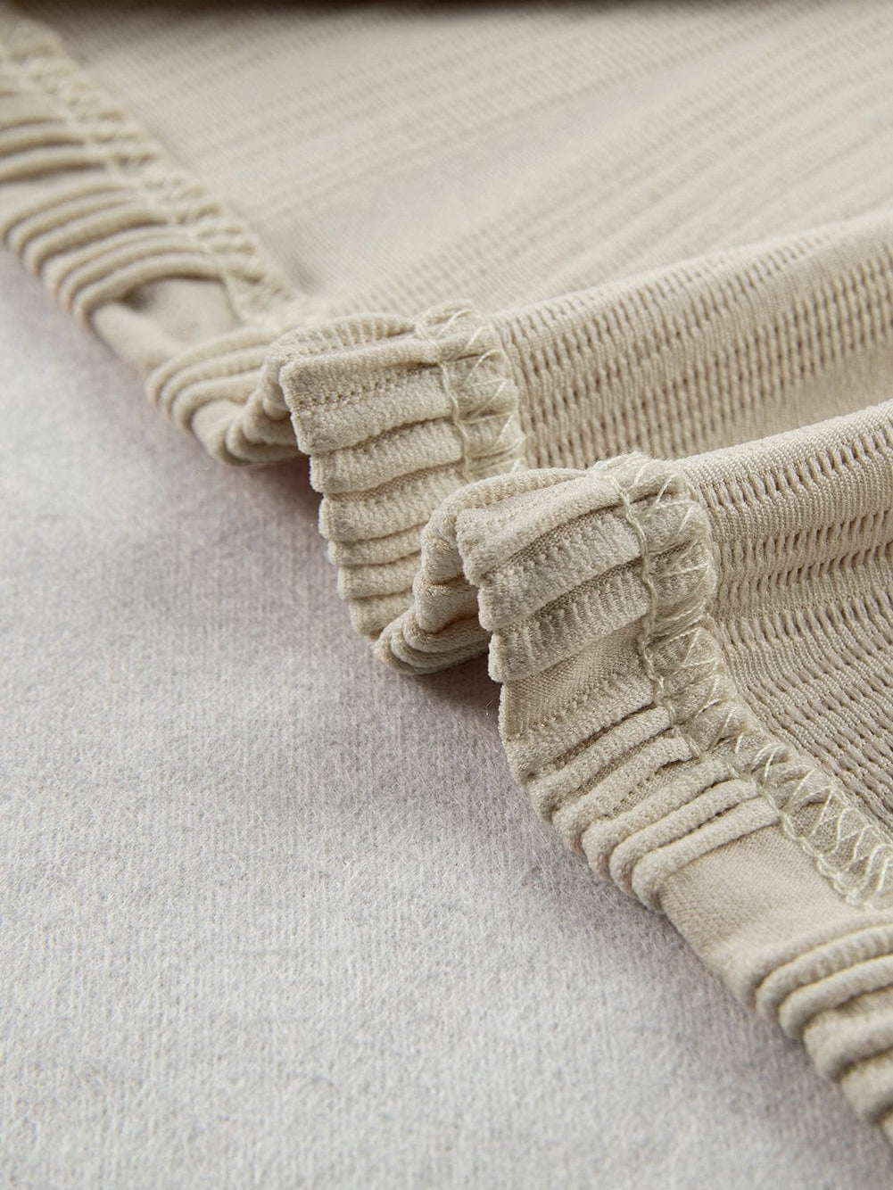 Apricot Textured Wave Detail Short Sleeve Blouse from MsDressly