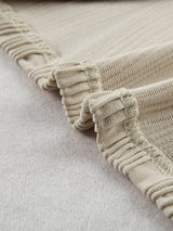 Apricot Textured Wave Detail Short Sleeve Blouse from MsDressly