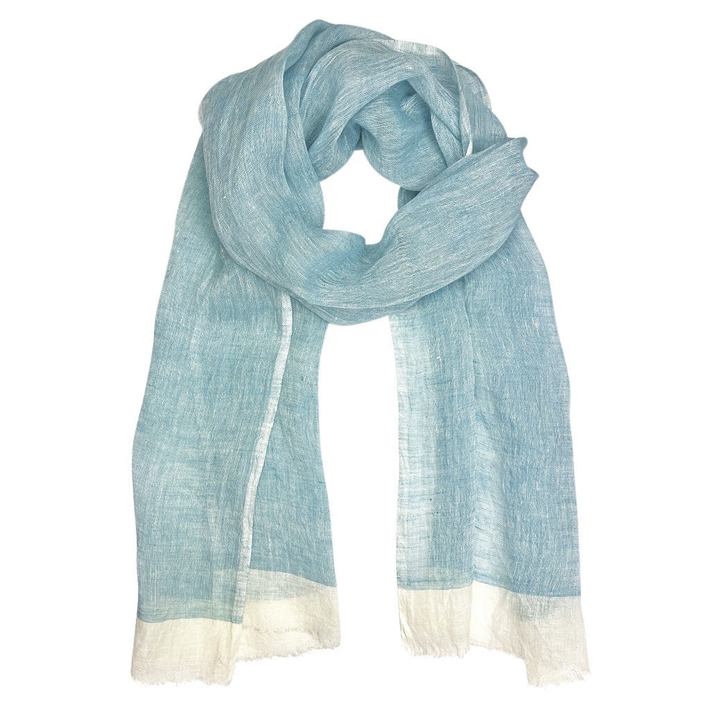 Gauze Linen Two Tone Scarf from SLATE + SALT